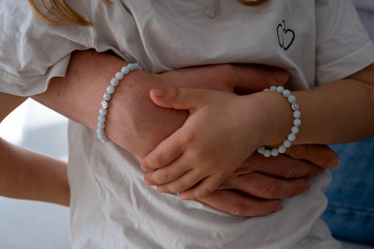 Familienarmband Amazonit - Silver