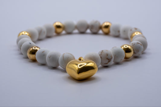 Armband Dendrit-Jaspis - Gold