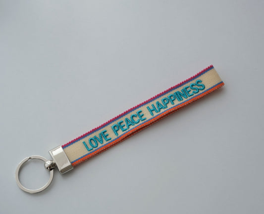 Schlüsselanhänger - LOVE PEACE HAPPINESS