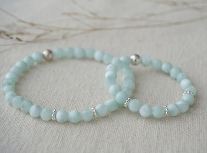 Familienarmband Angelit - Innere Balance