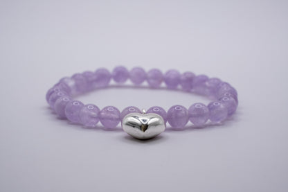 Armband Amethystquarz - Heart