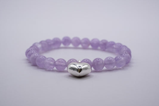Armband Amethystquarz - Heart