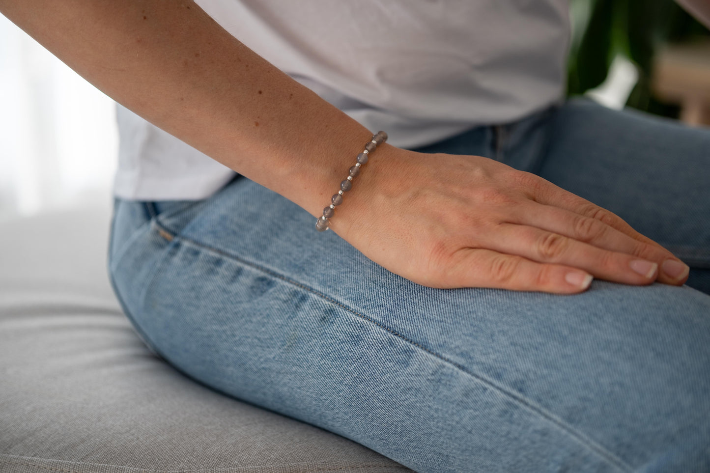 Armband Achat - Silver