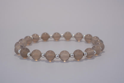 Armband Achat - Silver