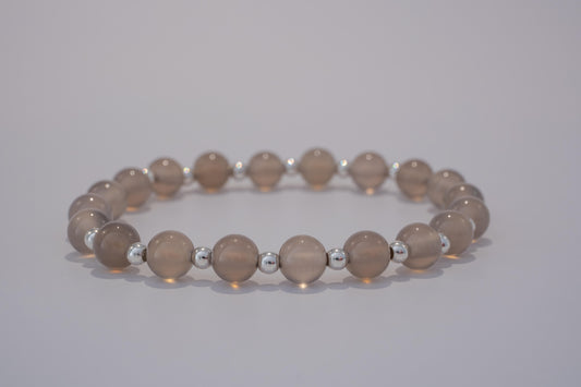 Armband Achat - Silver