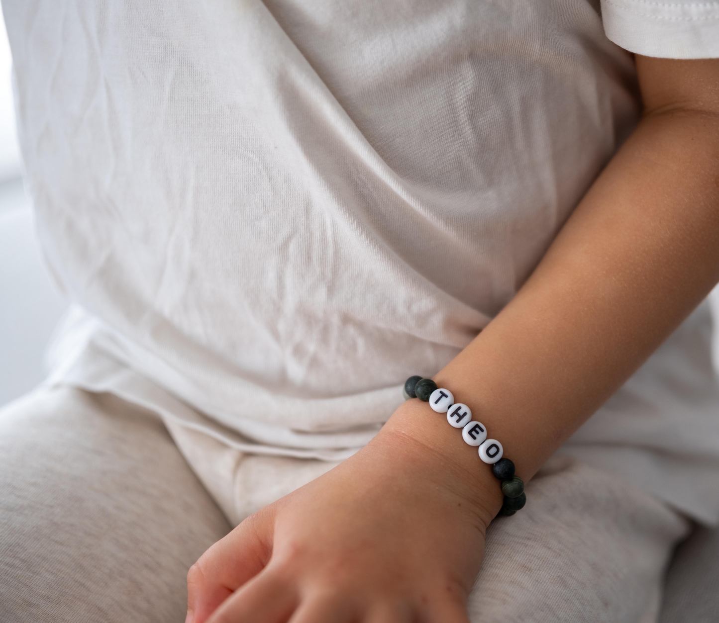 Kinderarmband Jaspis - personalisiert