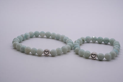 Familienarmband Amazonit - Silver