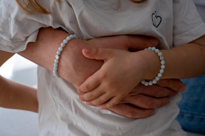 Familienarmband Amazonit - Silver