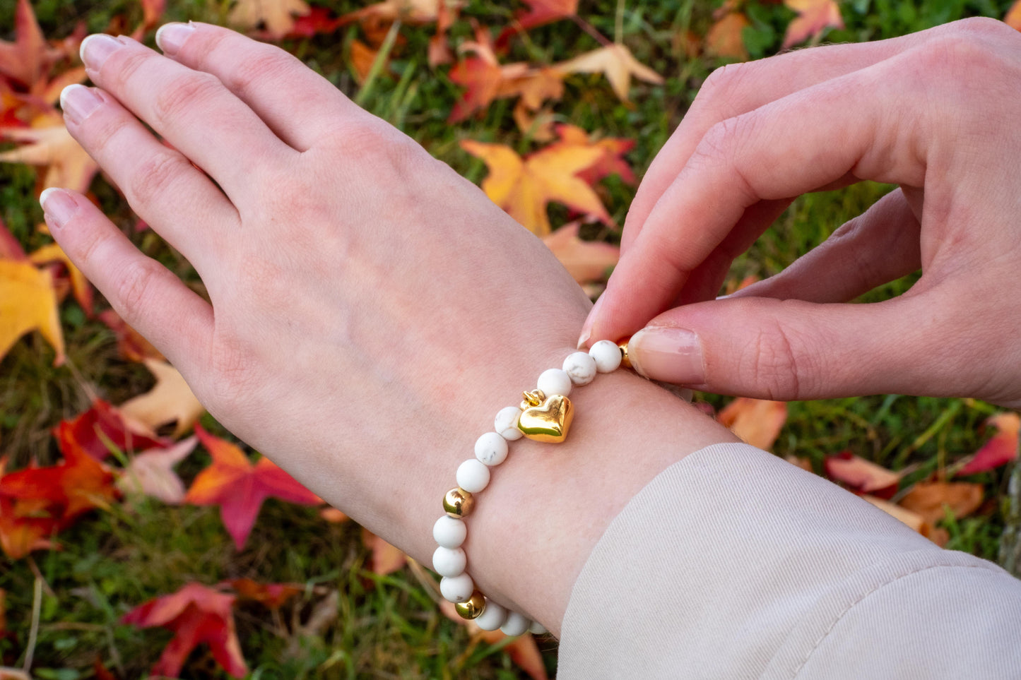 Armband Dendrit-Jaspis - Gold