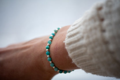 Armband Amazonit - facettiert