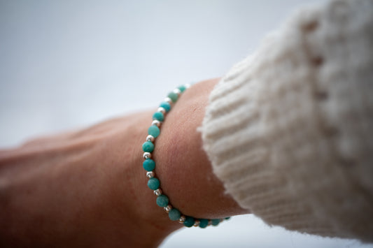 Armband Amazonit - facettiert