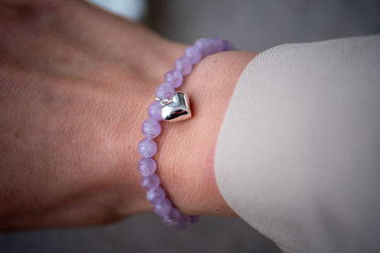 Armband Amethystquarz - Heart